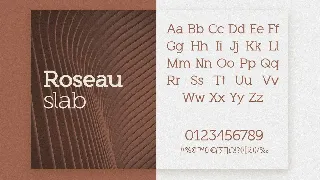 Roseau Slab font