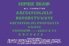 Zombie Brain - Halloween Display Font