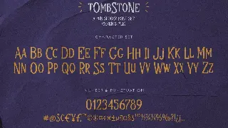 Tombstone font