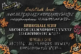 BrideChalk Typeface ( 3 FONT + EXTRAS)