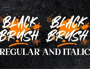 Black Brush Font