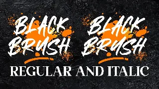 Black Brush Font