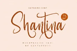 Shantina A Modern Calligraphy Font