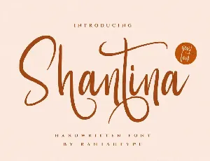 Shantina A Modern Calligraphy Font