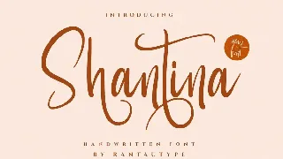 Shantina A Modern Calligraphy Font