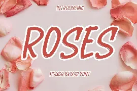 ROSES brush font