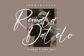 Remala Datelo Modern Script Font