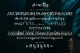 Showetty Brush font