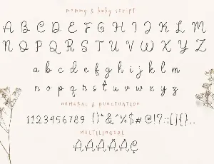 Mommy and Baby Font Duo