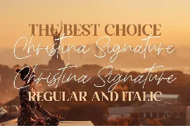 Christina Signature Signature font