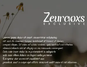 Zeuraoxs Exclusive - Font