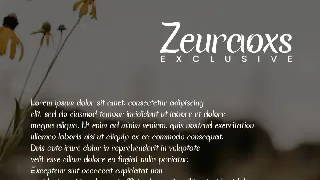 Zeuraoxs Exclusive - Font