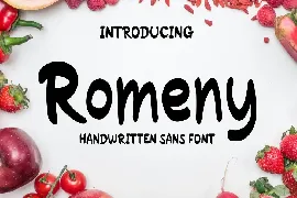 Romeny Sans Handwritten Font