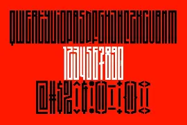 Jagatraya - Rectangular Tall Blocky Font