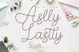 Aslly Lastty - Monoline Script font