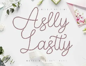 Aslly Lastty - Monoline Script font