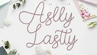 Aslly Lastty - Monoline Script font