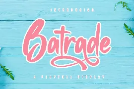 Batrade - A Playfull Display font