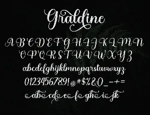 Graldine Script font