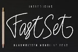 FastSet Handwritten  Monoline Font