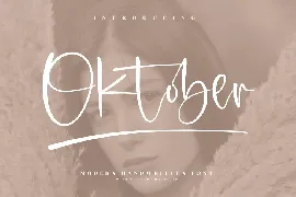 Oktober Modern Handwritten Font