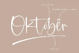 Oktober Modern Handwritten Font