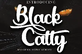 Black Catty Bold Script font