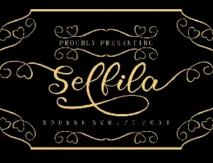 Selfila Beauty Script font