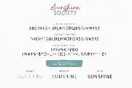 Sunshine Society font