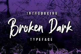 Broken Dark Typeface font