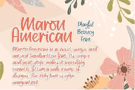 Maron American font