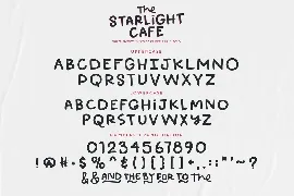 The Starlight Cafe + Dingbats font