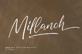 Millanoh Modern Signature Font