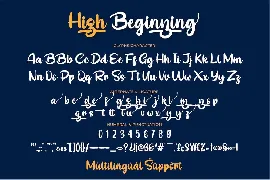 High Beginning font