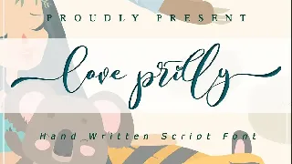 Love Prilly - Valentines Script Font