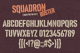 Squadron Buster font