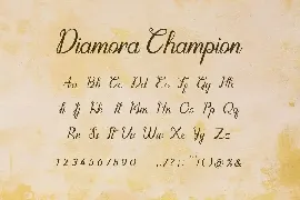 Diamora Champion Handwritten Script font