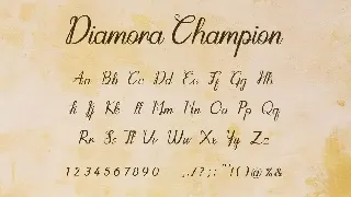 Diamora Champion Handwritten Script font