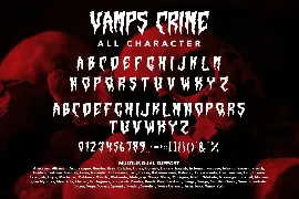 Vamps Crime - Halloween Display Font