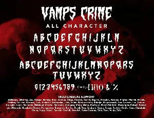 Vamps Crime - Halloween Display Font