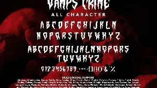 Vamps Crime - Halloween Display Font