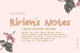 Ririen's Notes font