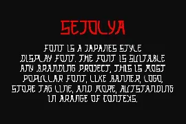 Sejolya - Japanese Font