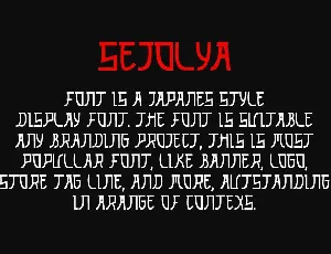 Sejolya - Japanese Font