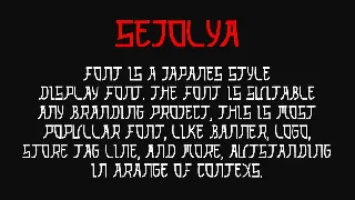 Sejolya - Japanese Font