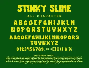 Stinky Slime - Dripping Halloween Font