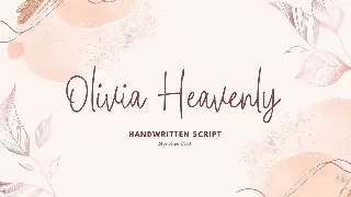 Olivia Heavenly font