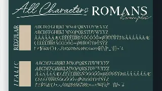 Romans Rexamples Font Duo