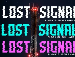 Block Glitch Font