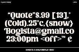 Bogista - A Bold Display Serif font